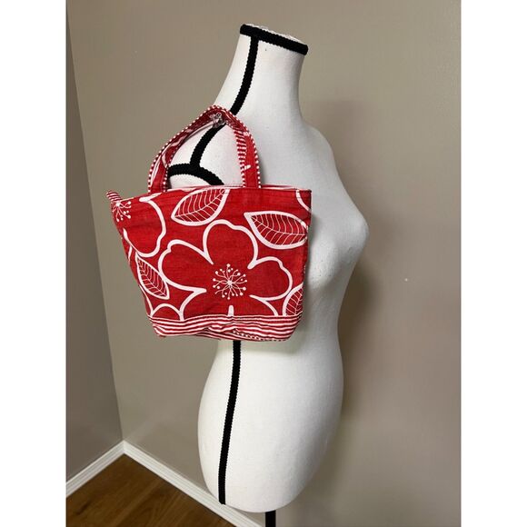 Gap red floral cotton shoulder bag - Picture 1 of 8